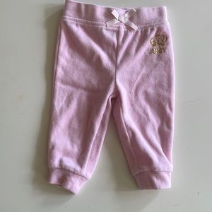 Juicy Couture 12M Baby Pink Velour Pants